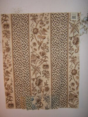 Clarence House, L'Africaine, Vtgn Floral Novelty Remnant, 27" W X 34" L, Cl Brun - Image 1 of 2