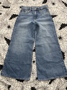Gap Kids Girls 10 Baggy Jeans Adj Elastic H19 - Picture 1 of 5
