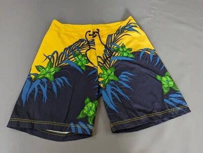 Pantalones Cortos de Tabla Nautica Para Hombre Talla 36 Ancho Amarillo Estampado Floral Hawaiano Secado Rápido  Foto 1 de 4
