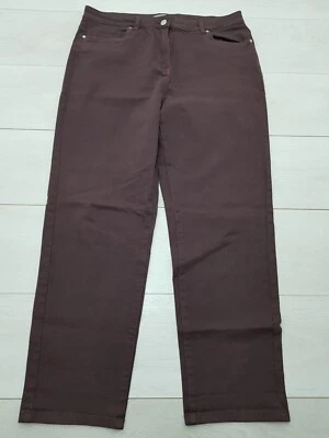 PAPAYA Denim Jeans Size 16 W34 L28 Purple Straight Zip Pockets Cotton Mix Casual - Image 1 of 4