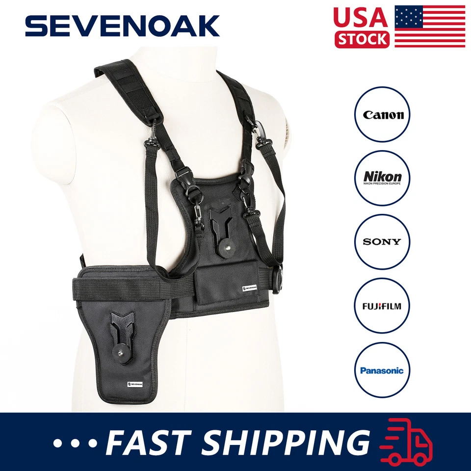 Sevenoak Dual Camera Strap SK-MSP01 Multi-purpose Strap System With Side Pockets