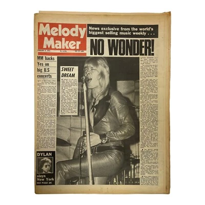 Melody Maker February 9, 1974 Stevie Wonder Sweet Bob Dylan ELO Paul McCartney - Image 1 of 3