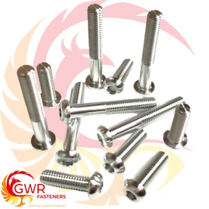 M5 M6 M8 M10 Socket Dome Button Screws - 7075 Aluminium Unanodised Allen ISO7991 - Picture 1 of 3