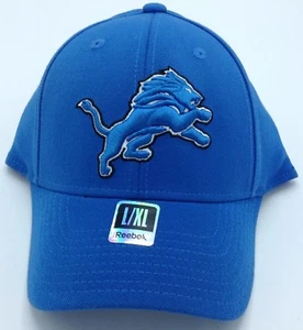 NFL Detroit Lions Reebok Adult Structured Flex Fit Curved Brim Cap Hat NEW! - Picture 1 of 3
