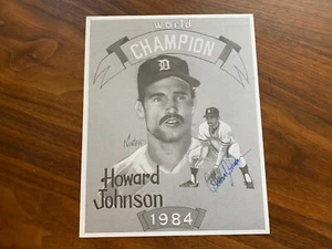 HOWARD JOHNSON AUTOGRAPHED 8X10 1984 WORLD CHAMPION DETROIT TIGERS W/COA - Picture 1 of 2