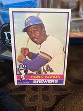 Hank Aaron 1976 Topps Baseball Card 550 MILWAUKEE BREWERS HOF