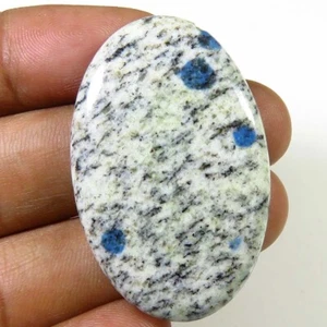 Natürlicher K2 Jaspis Azurit Cabochon 41x26 mm Handarbeit oval glatt Edelstein KA-01 - Bild 1 von 9