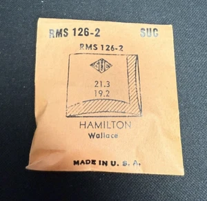 SUC RMS126-2 Watch Crystal Fit Hamilton Wallace - 21.3 x 19.2 mm - NOS - Picture 1 of 3