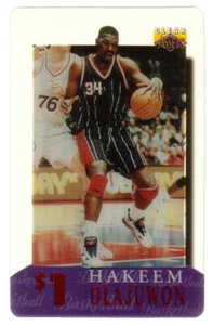 Activos transparentes 1996: $1. Tarjeta telefónica Hakeem Olajuwon (tarjeta #17 de 30) - Imagen 1 de 1