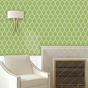 Plantilla de Pared Reutilizable Alicia Marroquí Patrón Allover para Hágalo Usted Mismo Decoración de Pared - Imagen 1 de 5