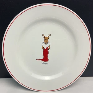 Rainbow Mountain Reindeer Christmas 8” Plate “Vixen” - Picture 1 of 10