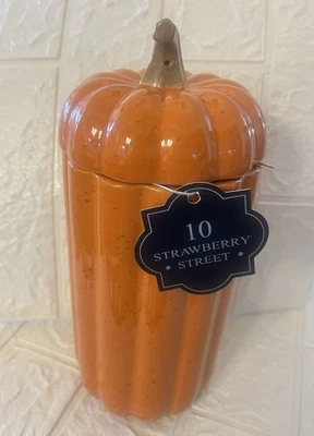 10 Bote de calabaza Strawberry Street Artisan Collection 10" de altura Acción de Gracias Foto 1 de 4