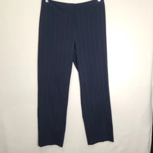 Rafaella Damen Gr. 12 Marineblau Nadelstreifen Karriere Hose - Bild 1 von 15