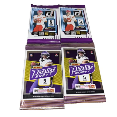 (2)2025 Donruss Football &(2)2024 Panini Prestige-5 Card Packs--Free Shipping-- - Image 1 of 4