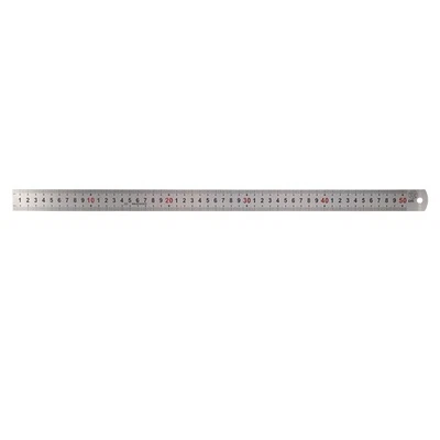 2 x (scala doppia faccia acciaio inox righello dritto strumento di misurazione 50 cm C3R1)7693 - Immagine 1 di 4