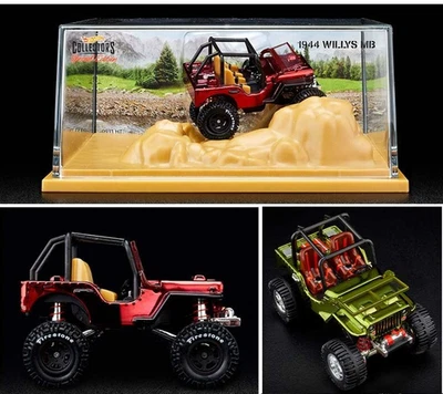 Lote de 2 Hot Wheels RLC 1944 Willys MB - Rojo y Verde OBTÉN AMBOS Red Line Club Foto 1 de 3