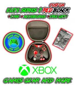 Microsoft Xbox Elite Series 1 Red/Black + Case And Accessories + FREE GIFT - Picture 1 of 8