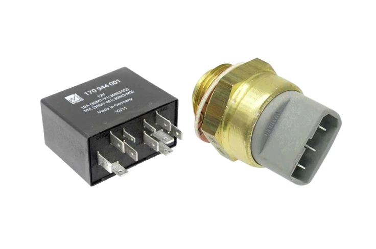 Relé de ventilador auxiliar con interruptor de ventilador auxiliar para PORSCHE 944 968 Foto 1 de 1