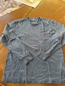 Polo Ralph Lauren Shirt Mens Medium Gray Long Sleeve Grey Good Condition - Picture 1 of 4