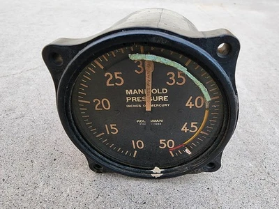 Colector de presión de avión de aviación vintage calibre 10-50 Kollsman original Foto 1 de 4
