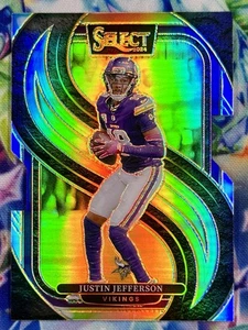 2024 Select Justin Jefferson Premier Level #174 Silver Prizm Die Cut Vikings - Picture 1 of 2