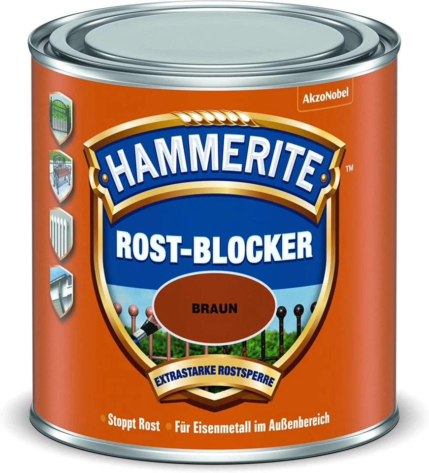 Hammerite ROST-BLOCKER 500ml braun Rostentferner Grundierung Rostschutz Rostfrei - Bild 1 von 1