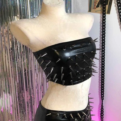 Camisola Halter Y2K TOPS Emo Goth Grunge Gótico E-Girls Punk Rock Harajuku Foto 1 de 4