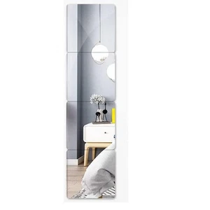 4 Pcs 12" x 12" Self Adhesive Acrylic Mirror Home Décor Wall Mounted Mirror F... - Picture 1 of 7