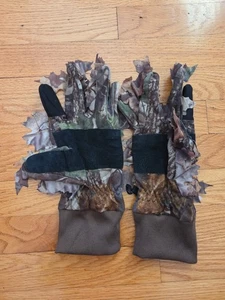 XL/2XL White Water Outdoor Leafy Green Camo Hunting Ghillie Gloves Woodland - Picture 1 of 7