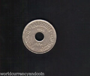 PALESTINE 10 MILS KM-4 x 1 1933 or 1942 PLANT SCARCE DATE ARAB MIDDLE EAST COIN - Picture 1 of 1