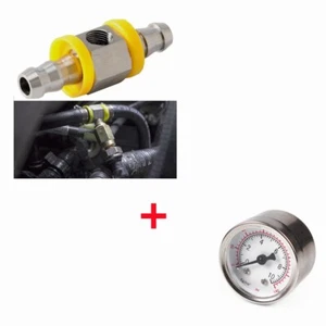 3/8" Fuel Pressure Gauge Sensor T-Fitting Adapter+1/8 NPT Fuel Pressure Gauge - Picture 1 of 12