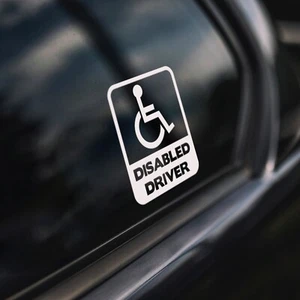 Disabled Driver Vinyl Decal Sticker, Car Van Disability Awareness Sign - Picture 1 of 2
