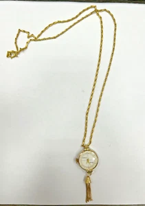 Vintage Lucerne Swiss Made Pendant Watch On Fold Tone Chain Anti Magnetic - Picture 1 of 6