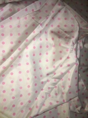 Tissu vintage, satin à pois roses , larg 90 cm x H 350 cm, réf A269 - Photo 1/3