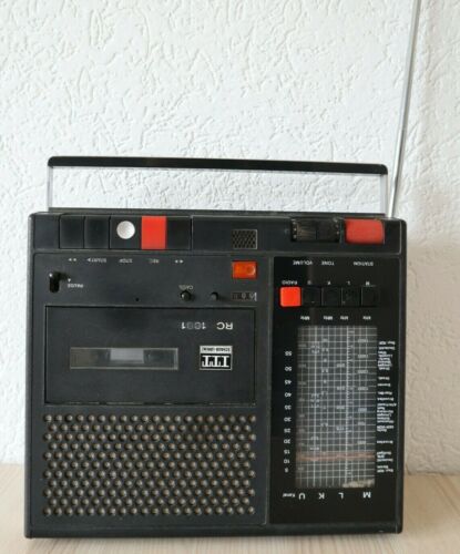 VINTAGE ANCIEN ITT Schaub-Lorenz RC 1001 Radio Cassette K7 Magnétophone Recorder
