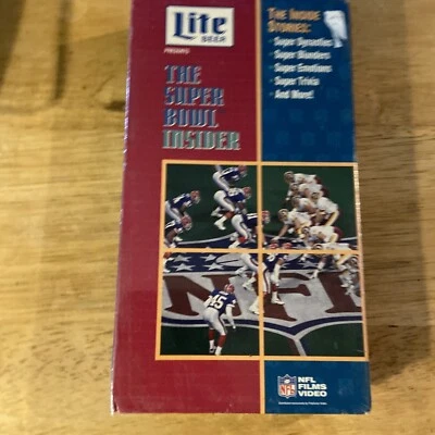 Miller Lite Beer Presents The Super Bowl Insider VHS Video Tape NOS SEALED — 第 1/4 张图片