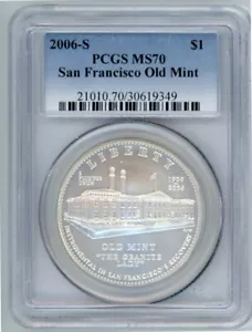 2006S SAN FRANCISCO OLD MINT COMMEMORATIVE $1 PCGS MS70 Cert. 30619349 - Picture 1 of 2