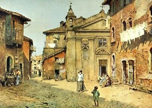 cartolina E. Roesler Franz Roma Sparita Via Chiesa San Bonosa Postcard - Picture 1 of 1