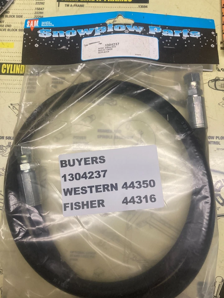 WESTERN / FISHER SNOW PLOW HYDRAULIC HOSE - PT.#W44350/F44316 BUYERS 1304237 - Image 1 of 1