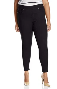 Levis Womens NWT Perfectly Slimming Pull On Skinny Jeans Black Waves Plus W24 S - Picture 1 of 5