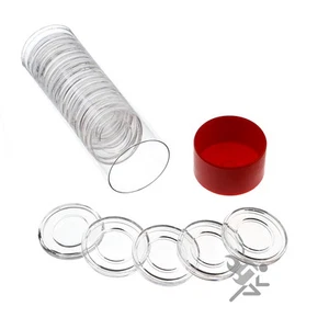 1/10oz Gold Eagle Coin Holder, Red Capsule Tube & 20 Air-Tite A16 Direct Fits - Picture 1 of 2