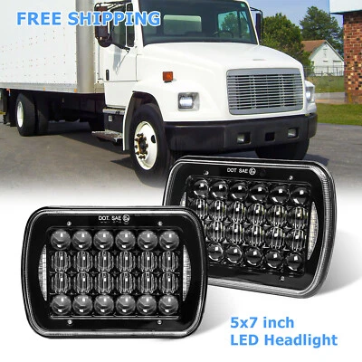 2 шт светодиодных фар 5x7 дюймов H4651 Halo фары для Freightliner MT45 MT55 2001-2016 - Изображение 1 из 4