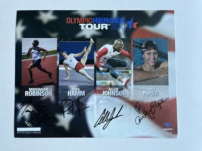 Impresión/foto de relaciones públicas Olympic Heroes Tour 2010 (firmada por cuatro medallistas de oro de Estados Unidos)  Foto 1 de 4