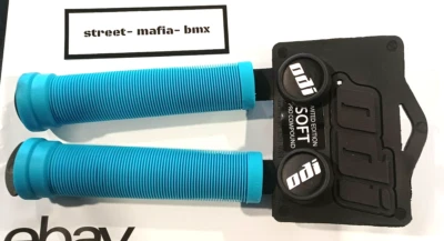 ODI BMX bike Grips LONGNECK Flangeless USA FIT REDLINE freestyle SE GT HARO NEW - Image 1 of 3