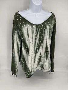 Tempo Paris Off Shoulder Top Med Grün/Weiß Silber Sterne - Bild 1 von 4