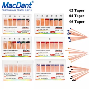 Dental Endodontic Gutta Percha Points Taper 0.02/0.04/0.06 15#-40# MacDent - Picture 1 of 22