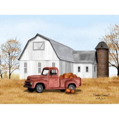 Billy Jacobs Canvas Print PUMPKIN HARVEST  12"x16"  Country Farm - Image 1 of 2