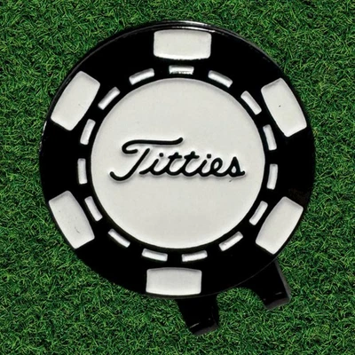 Marcadores engraçados de bola de golfe "Titties" Doubletake com clipes magnéticos para chapéu - Imagem 1 de 4