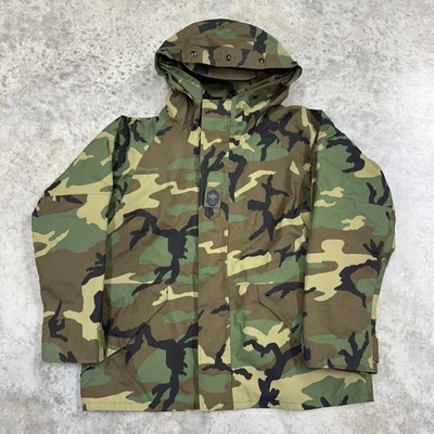 USGI ECWCS Jacket Mens Large Short Woodland Camo Cold Weather Parka Military - Image 1 of 4
