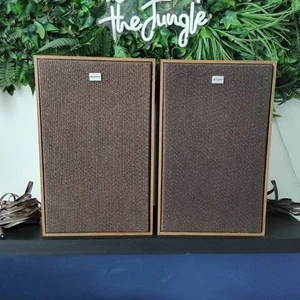 Pair Sony Vintage 70s SS-40 Stereo Speakers Wood Effect Made In Japan - Picture 1 of 5